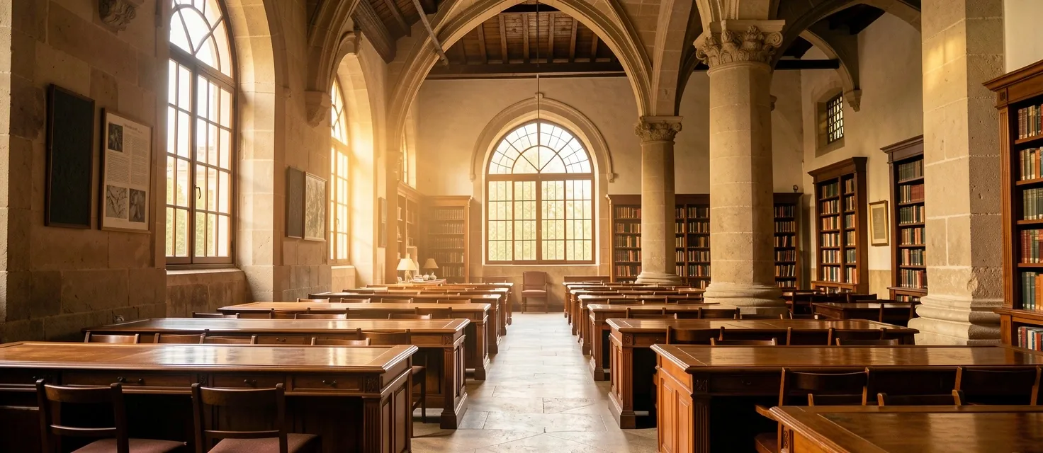Sala de lectura de un edificio público español